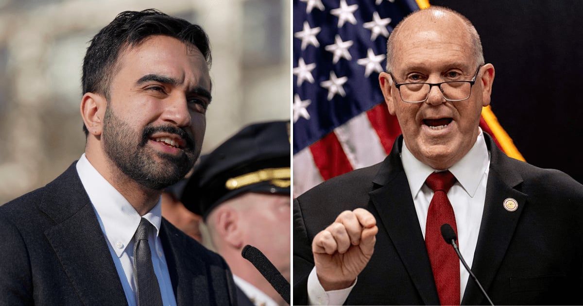 A social media rumor claims NYC Mayor Zohran Mamdani threatened White House Border Czar Tom Homan (AP Photo, Getty Images)