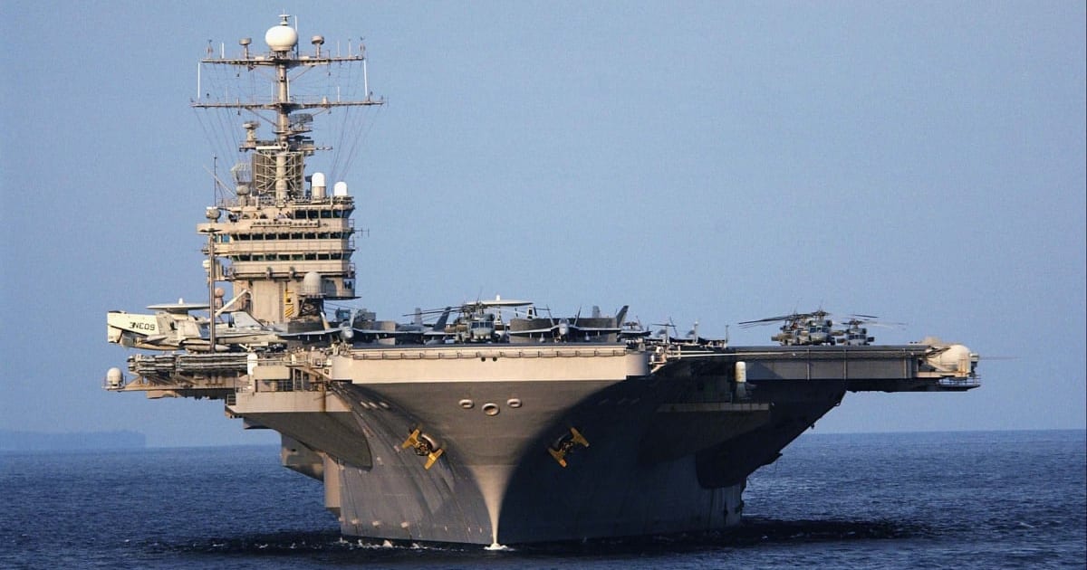 The USS Abraham Lincoln has been deployed since November and has now spent more than 250 days at sea, supporting military operations in the Middle East (Gabriel R Piper/US Navy via Getty Images)