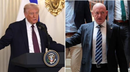 'Trump knows nothing': Mark Kelly fumes after president directs Navy on systems to launch jets