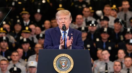 Trump draws a hard line: Kill a police officer, face death amidst FBI's historic crime report