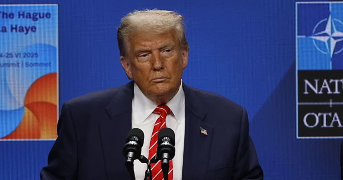 Trump renewed his criticism of NATO burden-sharing, saying the US had supported allies for decades without receiving enough support in return (Getty Images)