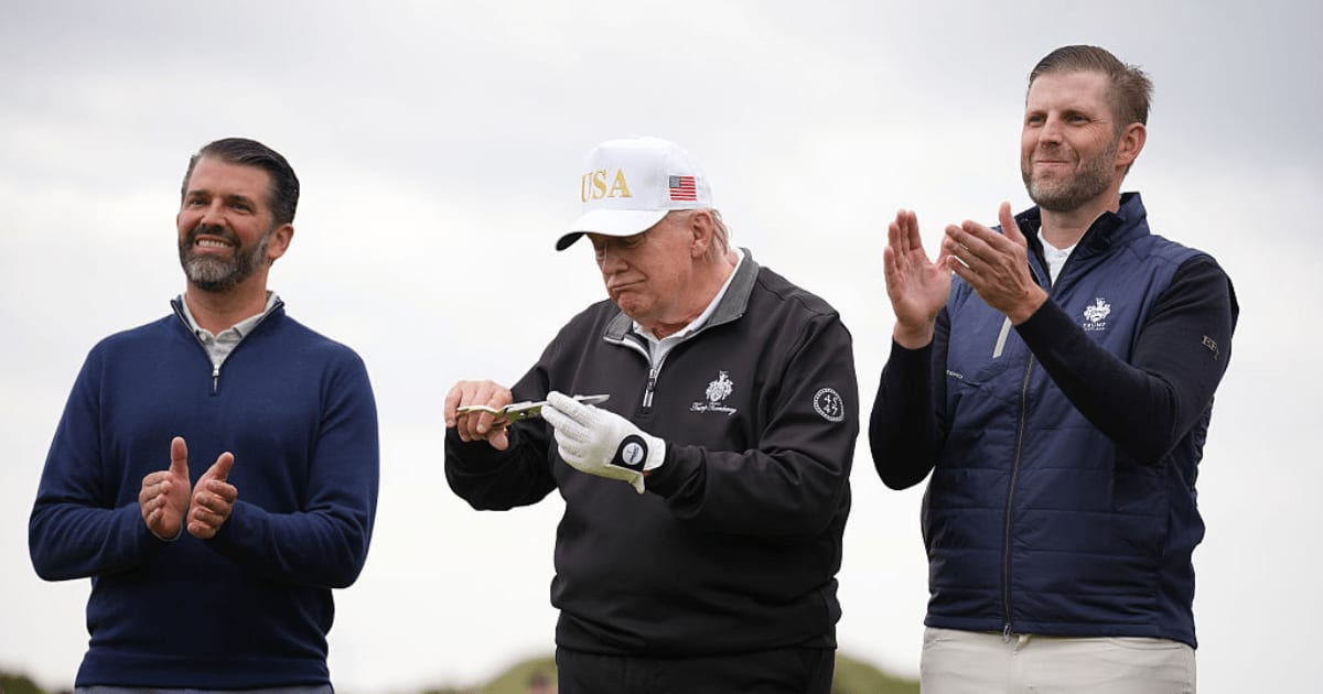 World Liberty Financial, which received conditional approval from the OCC, claims it is owned 38% by 'an entity affiliated with Donald J Trump and certain of his family members' (Getty Images)
