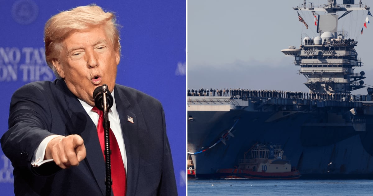 A rumor claimed Donald Trump ordered USS Abraham Lincoln sailors to sign NDAs barring negative comments about their deployment (AP Photo, Getty Images)