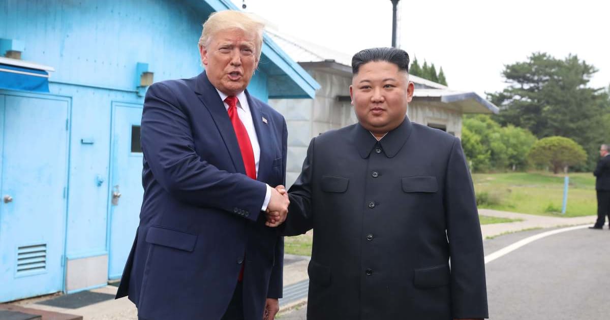Donald Trump previously suspended major US-South Korean military drills in 2018 after his first summit with Kim Jong Un in Singapore (Getty Images)