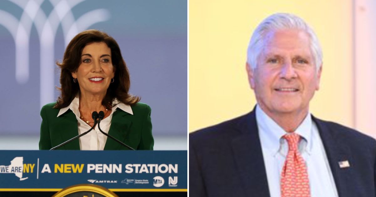 Incumbent Democratic Governor Kathy Hochul will face Republican and Conservative nominee Bruce Blakeman, the Nassau County executive, in the general election (Getty Images)