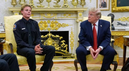 Trump backs Ryder Williams’ dream of becoming a firefighter after heroic beach rescue