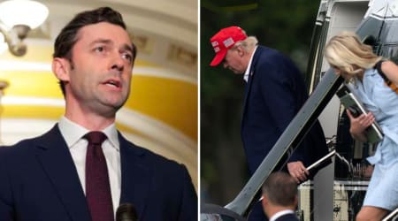 Ossoff explains Natalie Harp remark as he accuses Trump of hiding into ‘security blanket’ bubble