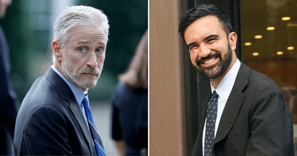 A viral social media post claimed comedian Jon Stewart had denounced New York City Mayor Zohran Mamdani (Getty Images)
