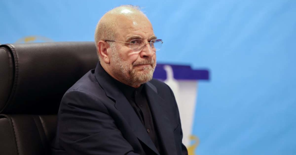 Iranian Parliament Speaker Mohammad Bagher Ghalibaf on Tuesday, August 17, bashed Defense Secretary Pete Hegseth and Treasury Secretary Scott Bessent . (Getty Images)