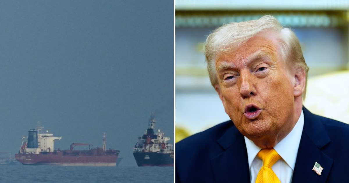 Iran appears to be losing control of Strait of Hormuz traffic as over 80% of vessels use the Omani route, challenging Donald Trump’s claims (Getty Images/ AP Images)