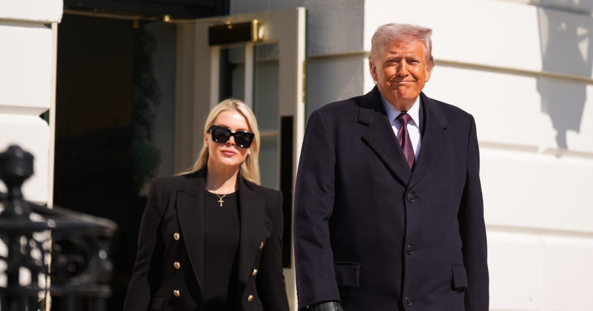 President Donald Trump departs the White House alongside White House Press Secretary Karoline Leavitt and boards Marine One on the South Lawn on February 27, 2026 in Washington, DC. (Getty Images)