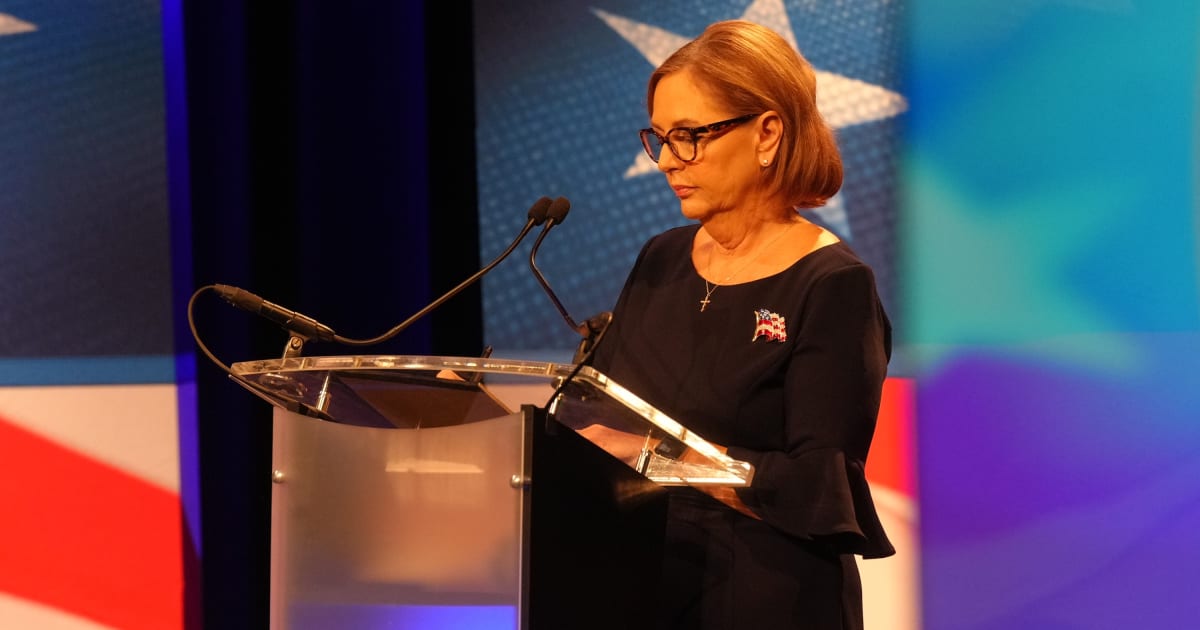 Darline Graham Nordone's campaign stressed her military ties and focus on domestic issues, but the debate renewed scrutiny of her preparedness for the role (AP Photo/Meg Kinnard)