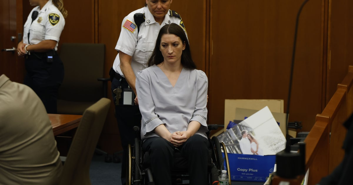 Lindsay Clancy awaits the start of proceedings during her murder trial at the Plymouth Superior Court in Plymouth, Mass., on Thursday, July 30, 2026 (CJ Gunther/The Boston Herald via AP, Pool) 