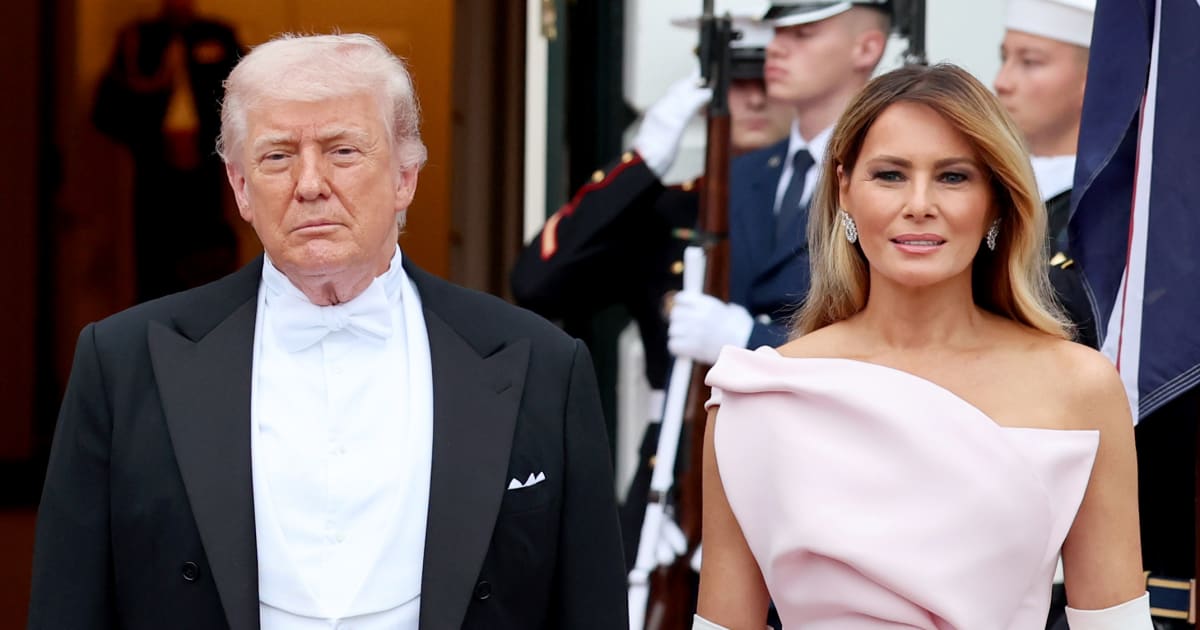 President Donald Trump and First Lady Melania Trump at the White House n April 28, 2026 in Washington, DC. (Getty Images)