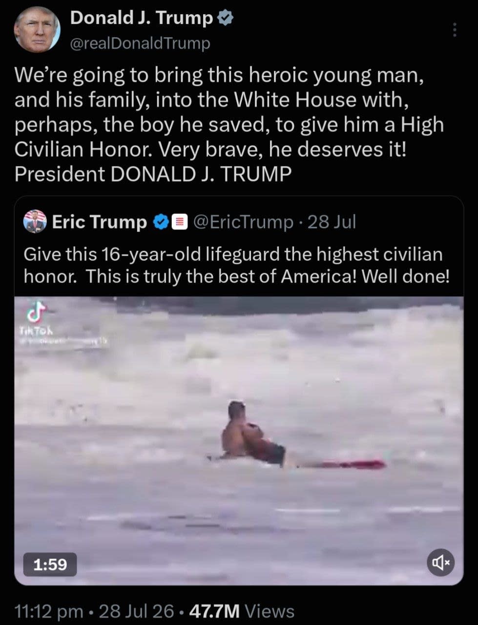 (@realDonaldTrump/X)