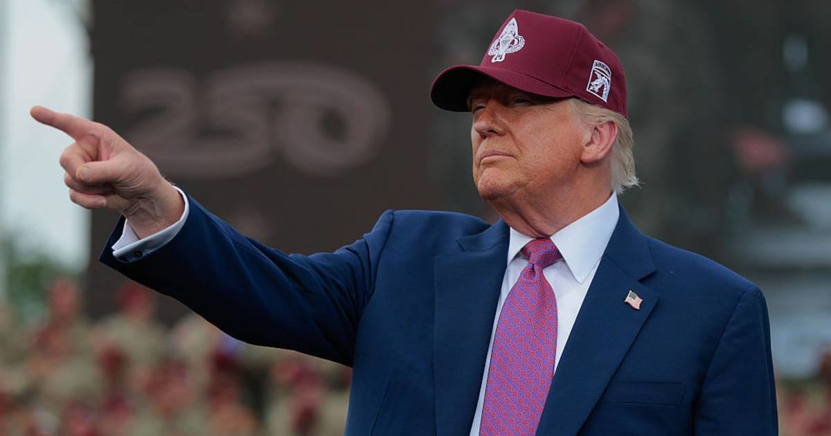 Social media rumors claim President Donald Trump demanded that the Navy ships be equipped with sails and cannons (Getty Images)