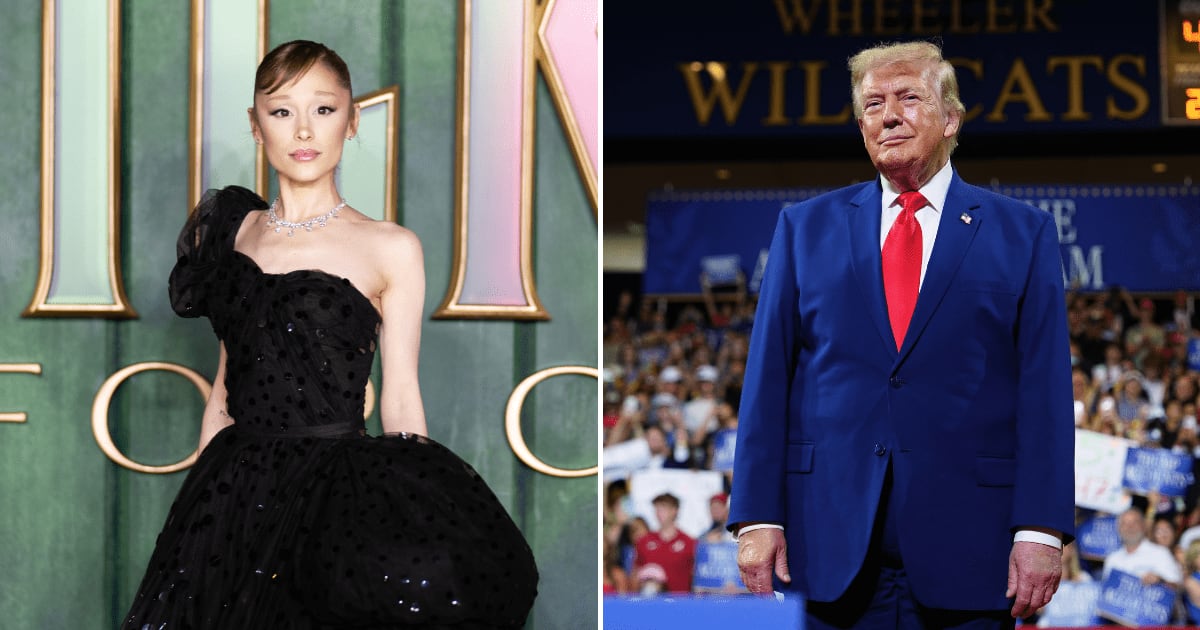 Ariana Grande fired back after her 2024 single was used as a soundtrack for a TikTok video posted by the Team Trump account (Getty Images, Julia Demaree Nikhinson/AP)