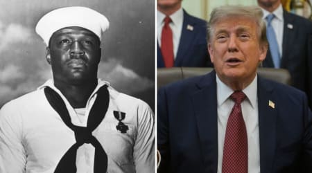 Navy weighs renaming carrier designated to honor Black war hero after Trump: Report
