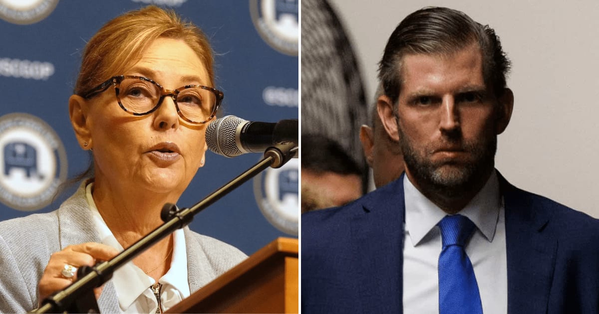 A social media post claims Eric Trump called Darline Graham an ‘unqualified idiot’ who got the job through ‘nepotism’ (AP Photo, Getty Images)