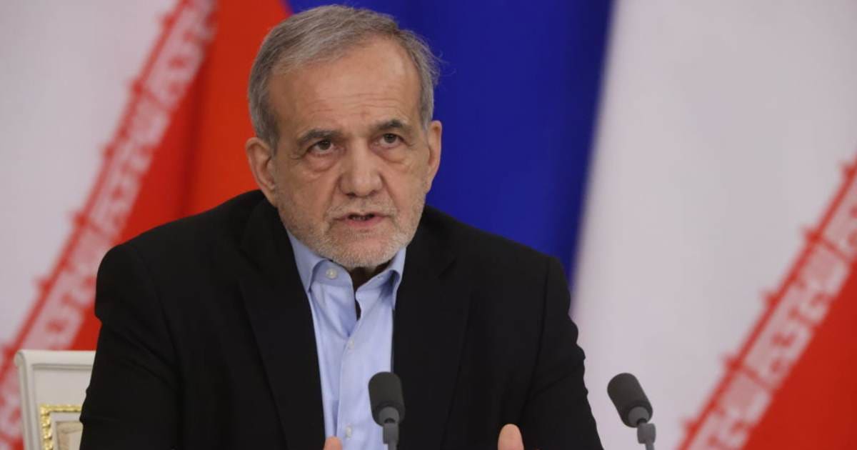 Iranian President Masoud Pezeshkian urged his country to end the war, saying Iran remained in a dignified position while criticizing those 'sitting outside the circle' (Contributor/Getty Images)
