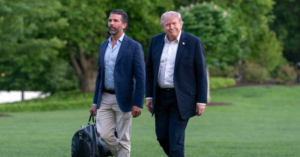 A viral screenshot claims to show President Donald Trump praising North Korea's hereditary rule and backing his sons for the presidency (AP Photo/Jose Luis Magana)