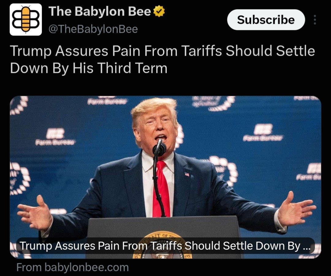 (@TheBabylonBee/X)