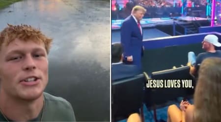 RT Dukes III tells Trump ‘Jesus loves you’ in viral Patriot Games moment