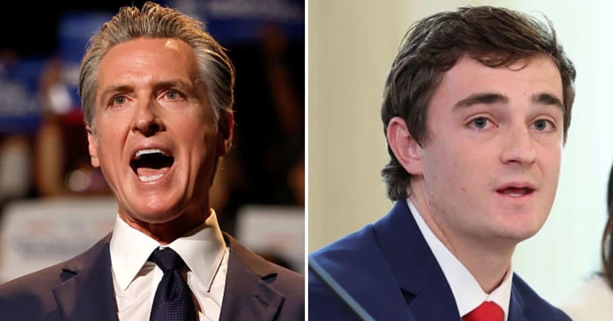 Gov Gavin Newsom signed the bill days after a California Assembly staffer confronted independent journalist and YouTuber Nick Shirley during a Capitol interview (Getty Images)