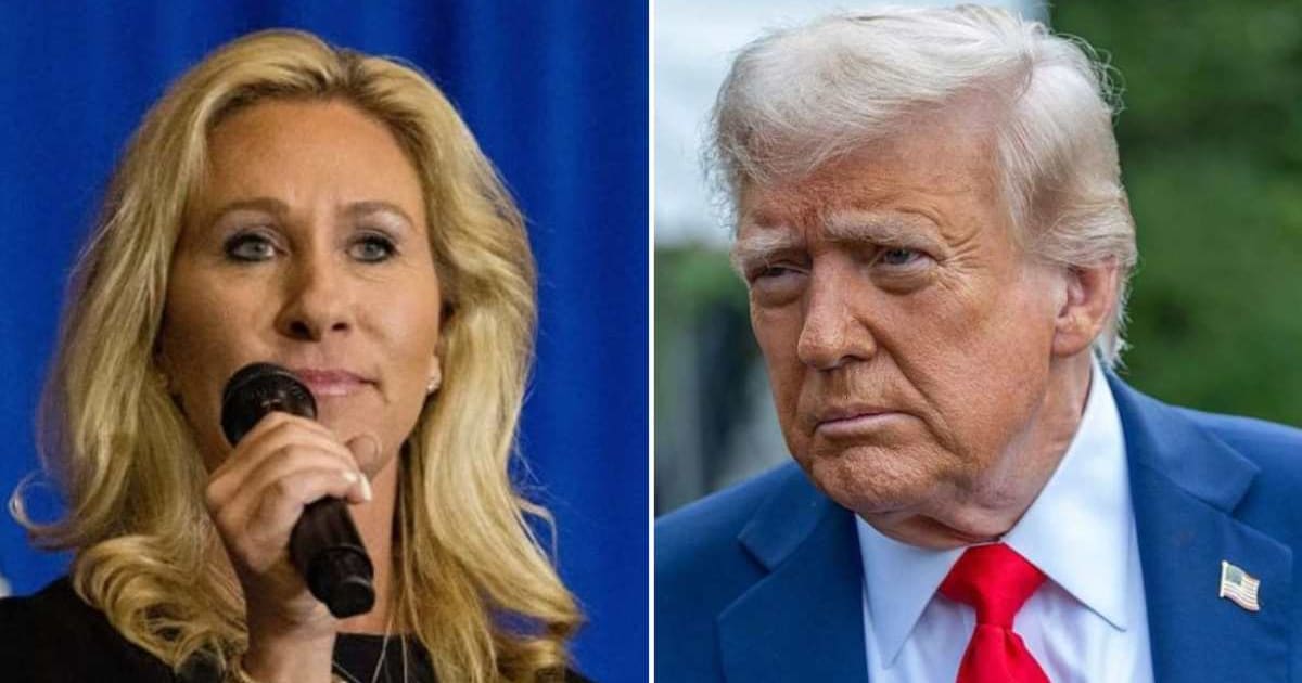 Marjorie Taylor Greene has fired back at President Donald Trump after he publicly attacked her, Tucker Carlson and Thomas Massie, calling them 'losers' and accusing them of turning against him (Getty Images)
