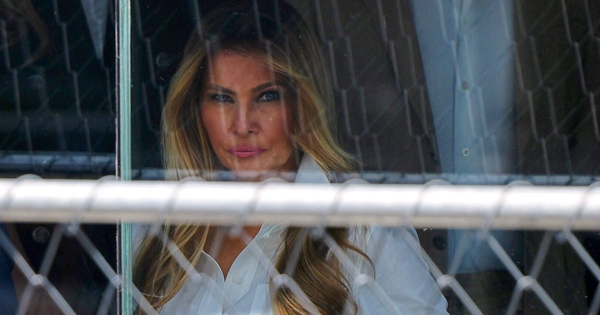 First Lady Melania Trump attends the IndyCar Freedom 250 Grand Prix auto race, Sunday, August 23, 2026, in Washington (AP Photo/Julia Demaree Nikhinson)