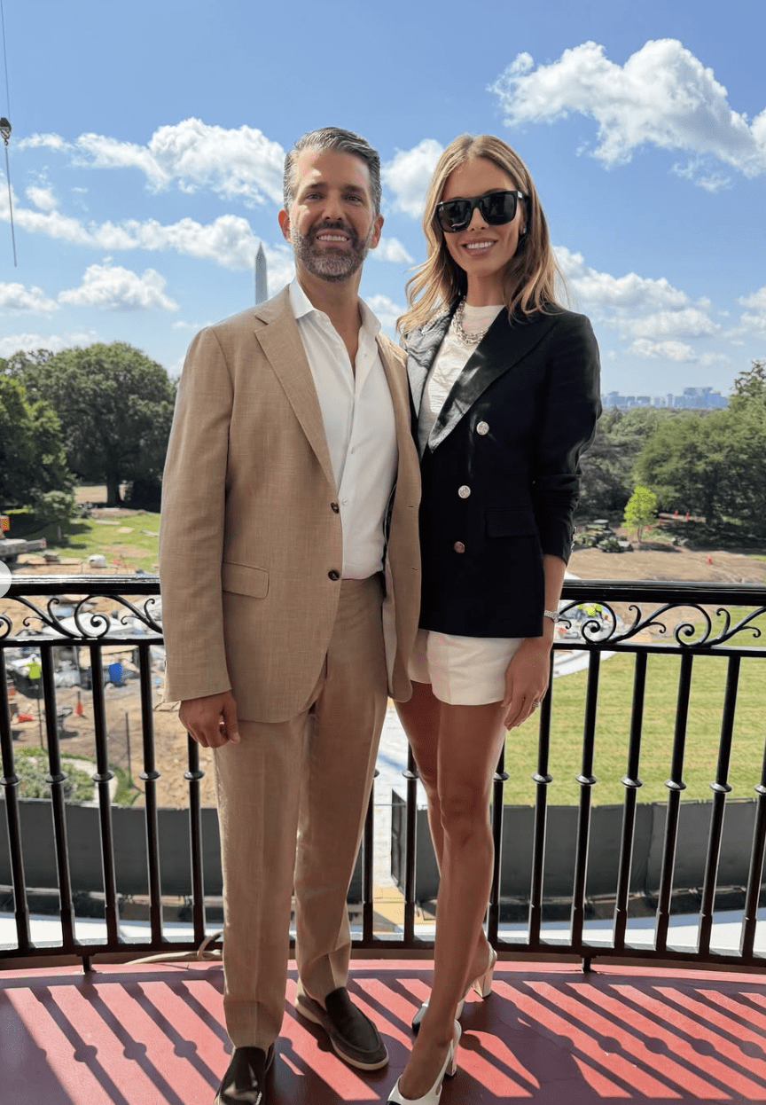 Bettina, who married Donald Trump Jr. in May, opted for a more contemporary take on trackside dressing.