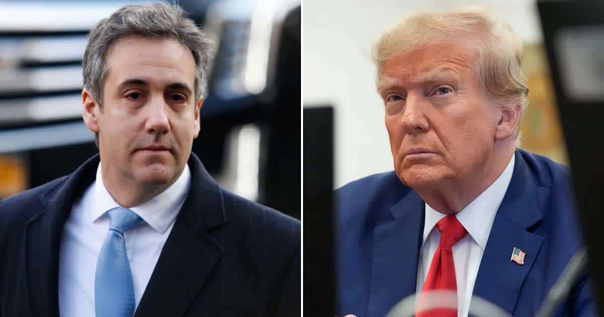 Donald Trump accused Alvin Bragg and Letitia James of pressuring Michael Cohen, praising him for recanting testimony against Trump (Getty Images)