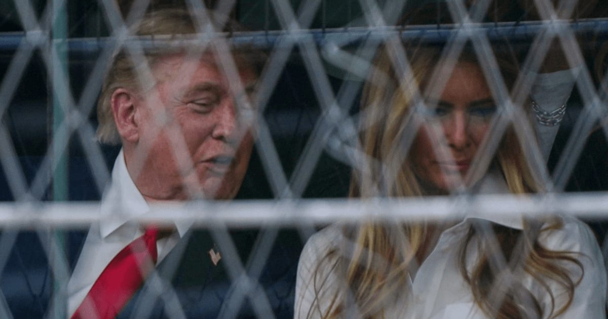 Donald Trump and Melania Trump reportedly argued over Natalie Harp at IndyCar event (AP Photo)