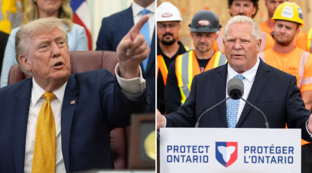 Trump hits back at ‘flunky’ Doug Ford as tariff war escalates: ‘Canada can’t survive without US’