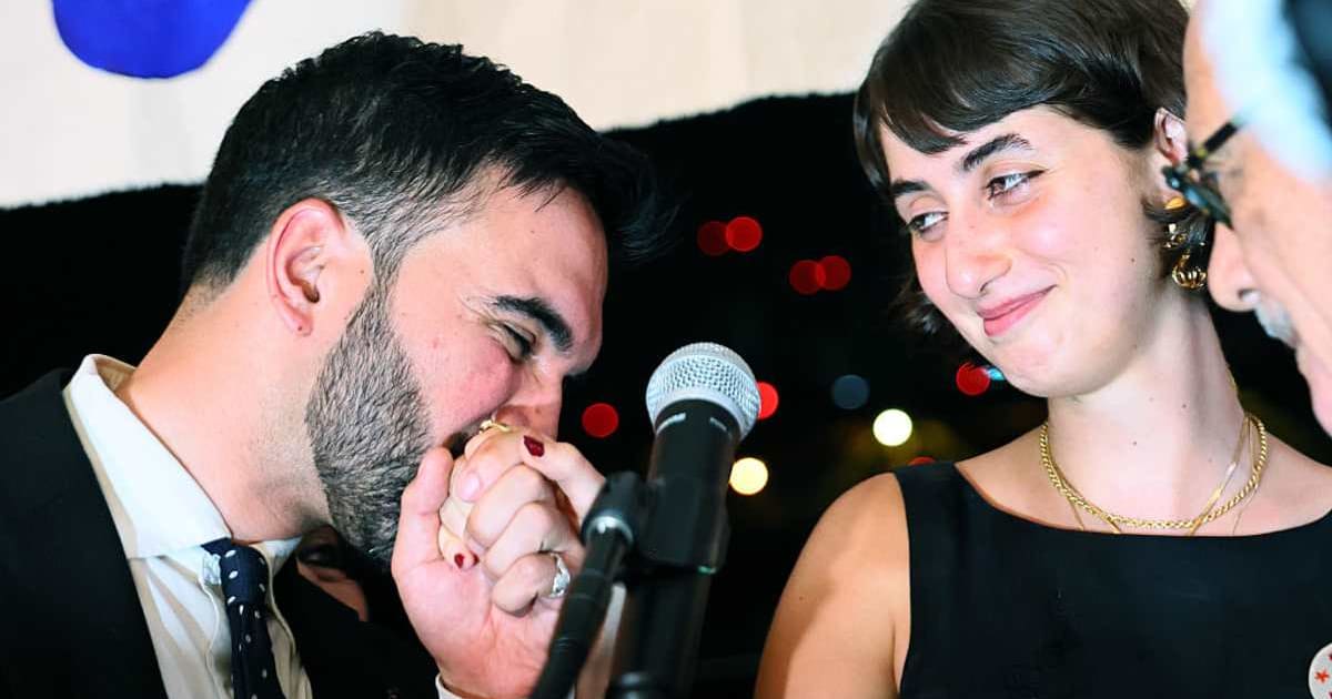 Social media posts claim that Zohran Mamdani allegedly admitted to having an open relationship with his wife, Rama Duwaji (Getty Images)