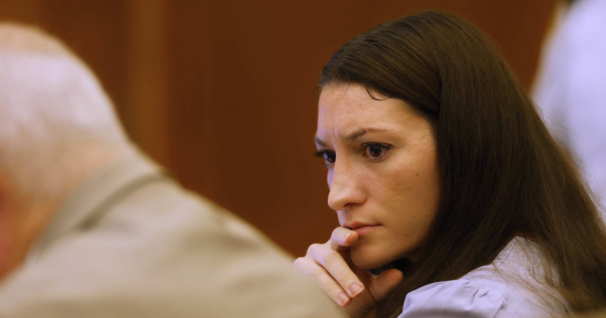 Defendant Lindsay Clancy listens during her murder trial at Plymouth Superior Court in Plymouth, Mass., on Thursday, July 30, 2026 (CJ Gunther/The Boston Herald via AP, Pool)
