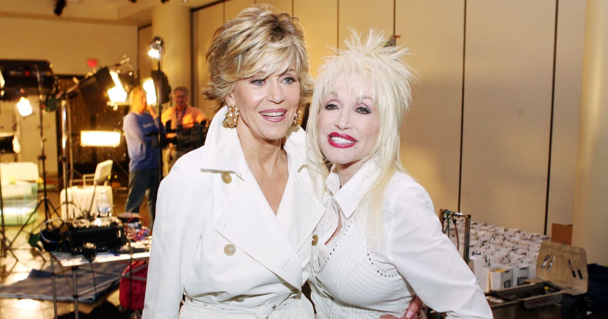 Jane Fonda urged Dolly Parton’s LGBTQ+ fans to celebrate her life, saying she loved them and did not want them to mourn (Kevin Winter/Getty Images)