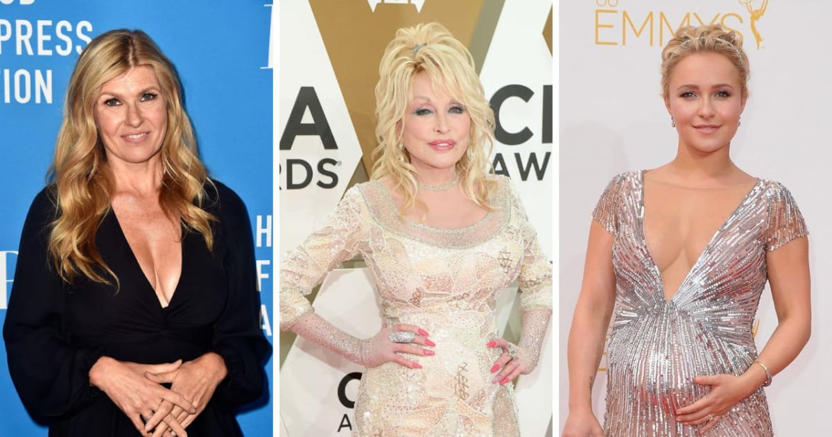 Connie Britton has paid emotional tribute to Dolly Parton and her former Nashville co-star Hayden Panettiere following their deaths just 10 days apart (Frazer Harrison, Jason Kempin/Getty Images, Jon Kopaloff/FilmMagic)