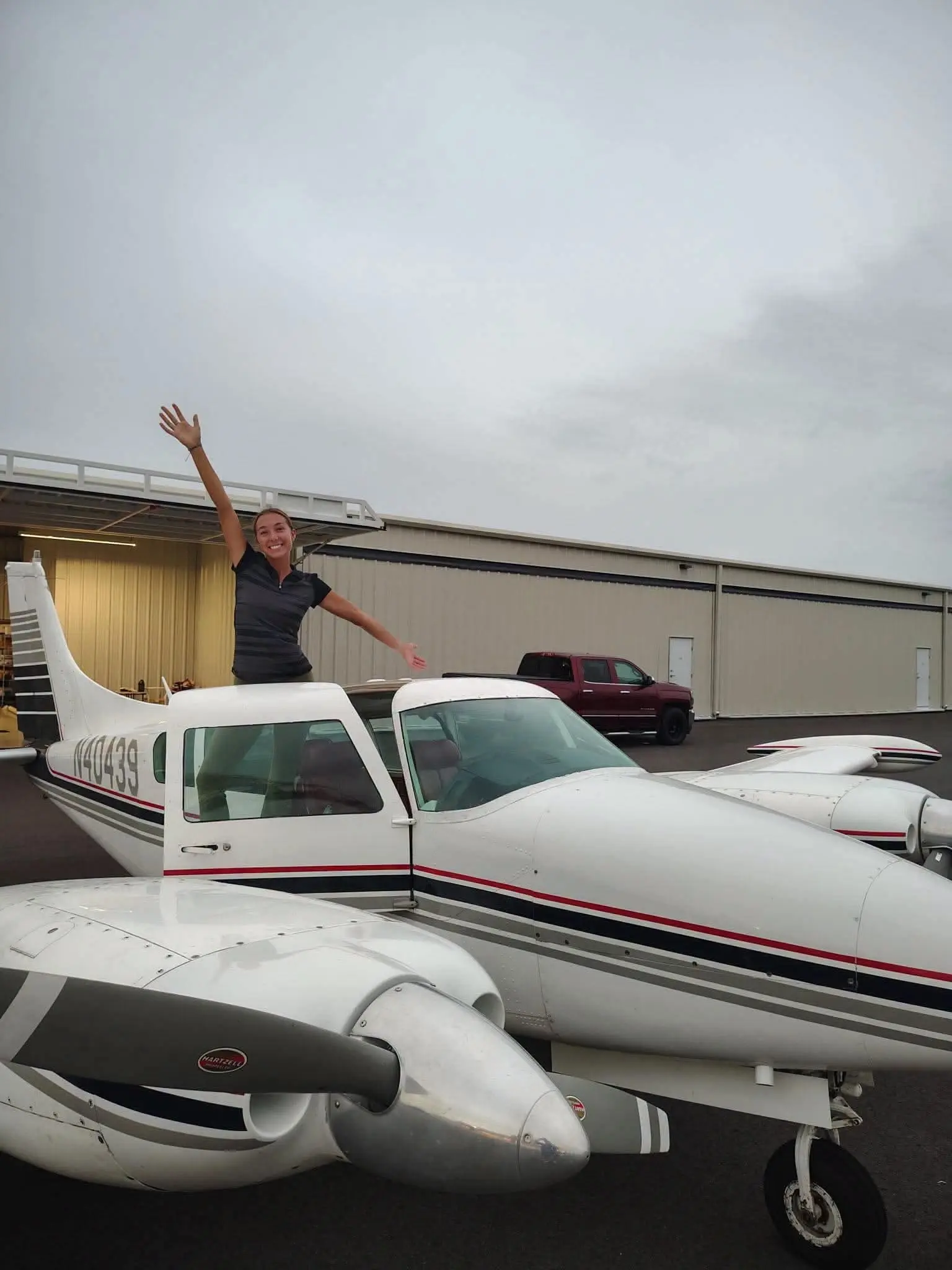 Faith's father is also a pilot and owns an aviation company based in Fort Myers, Florida (Faith Tenkley)