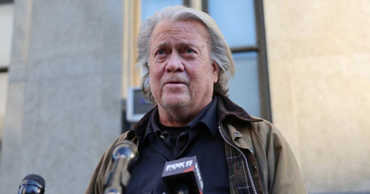 US District Judge Carl Nichols dismissed a motion to throw out Steve Bannon’s contempt conviction on Wednesday, August 26, saying US Attorney for DC Jeanine Pirro's bare-bones statement was insufficient (Getty Images)
