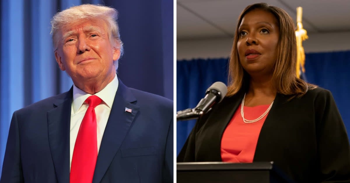 Letitia James sued Donald Trump in 2022 over property valuations. Trump was found liable and ordered to pay $355 million (Getty Images)