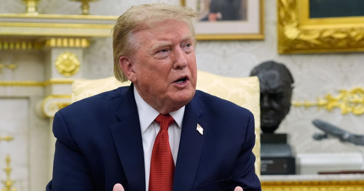 President Donald Trump speaks in the Oval Office of the White House, Monday, August 17, 2026, in Washington (AP Photo/Manuel Balce Ceneta)