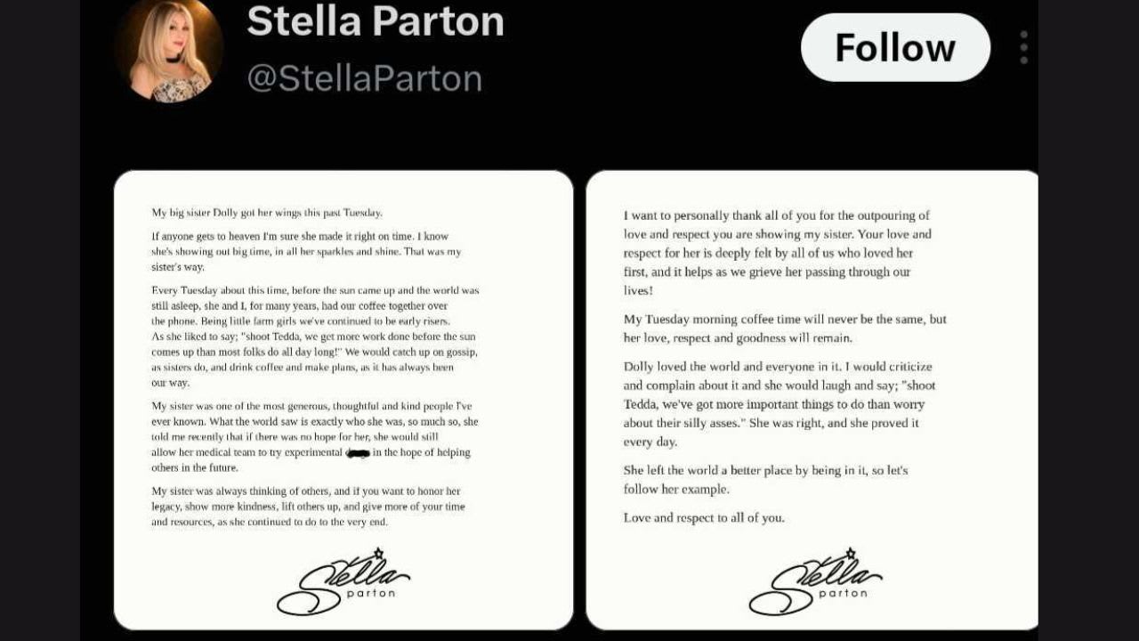 Stella Post about her sister