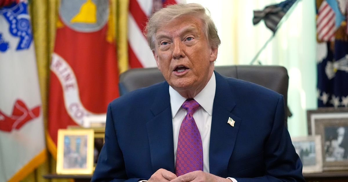President Donald Trump's remarks came amid heightened tensions between the United States and Canada, with Trump accusing Canada of taking advantage of the US in trade and saying he had considered the lake’s name change for a long time (AP Photo/Manuel Bal