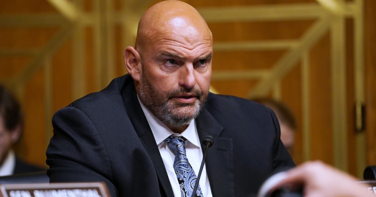 Pennsylvania Senator John Fetterman is increasingly willing to challenge fellow Democrats as his relationship with the party's progressive wing deteriorates (AP Photo/Allison Robbert)