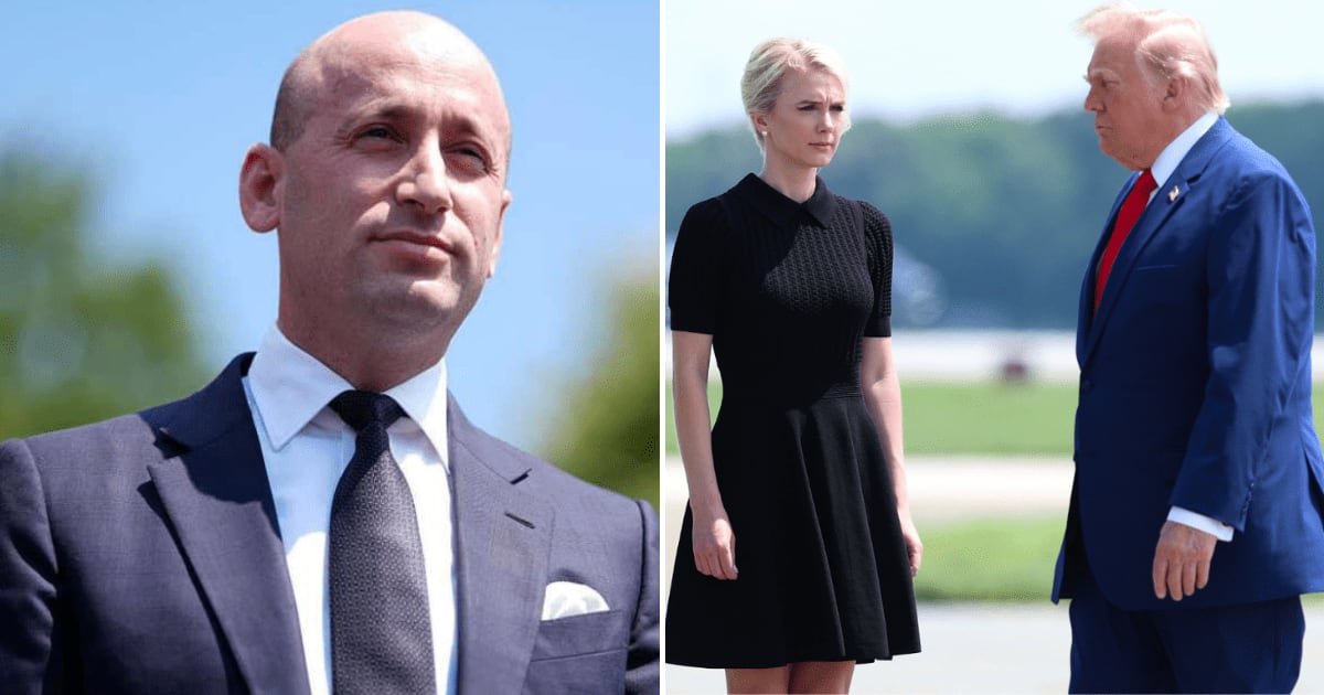 A source cited in the report said that Stephen Miller had used Natalie Harp’s proximity to Donald Trump 'at least a couple' of times to get his message to the president without speaking to him directly (Getty Images)