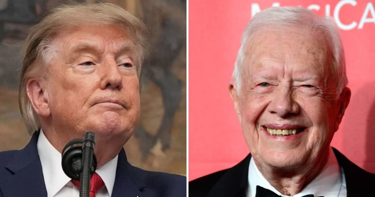 Donald Trump previously shared a broader ranking of US presidents, placing Jimmy Carter in the 'failures' category (Getty Images) 