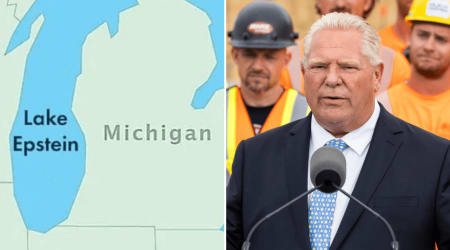 Fact Check: Did Ontario Premier Doug Ford post a map renaming Lake Michigan 'Lake Epstein'?