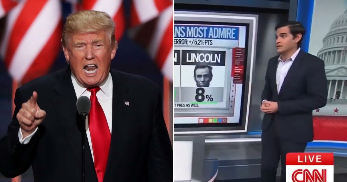 President Donald Trump praised CNN analyst Harry Enten as credible, noting he was the only one to say the president was more popular than Abraham Lincoln (Getty Images, @ForecasterEnten/X)