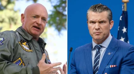 Mark Kelly slams 'idiot' Pete Hegseth for disrespecting 'apolitical nature' of military